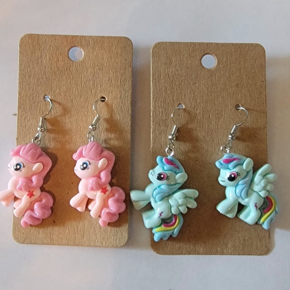 2 Pair My Little Pony Earrings